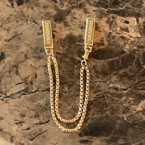 Authentic Pandora Relexions Floating Safety Chain 18k Gold Plated Sterling S